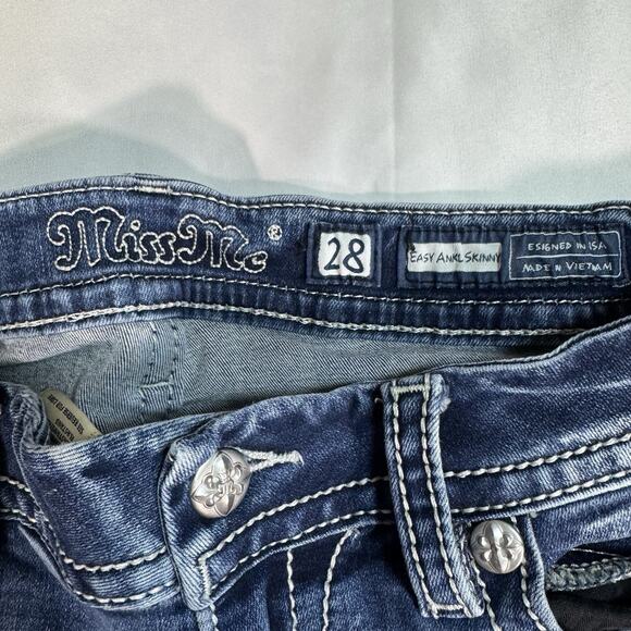 Miss Me Mid Rise Easy Ankle Skinny Women's Jeans‎ Blue Size 28 - Picture 5 of 9